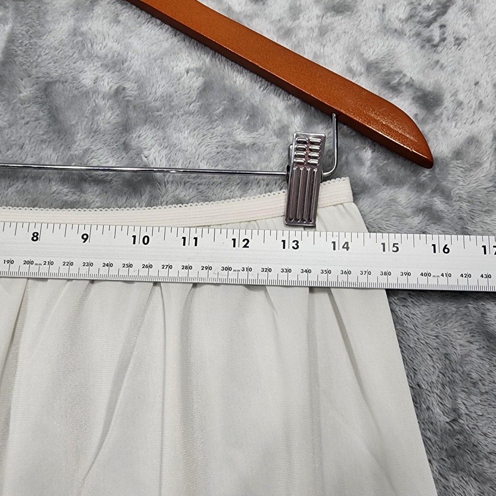 Vintage OPALAIRE‎ Half Slip Womens 1X White Nylon Lace Trim Front Slit Lingerie - Picture 6 of 8